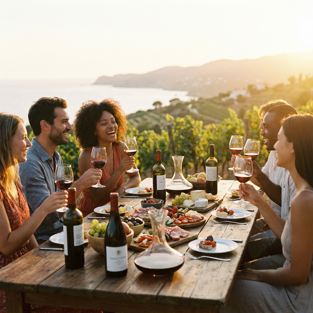 Rotwein im Sommer